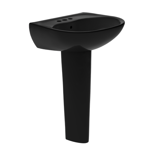 TOTO LPT241.4#51 Supreme Oval Basin Pedestal Bathroom Sink for4 Inch Center Faucets , Ebony