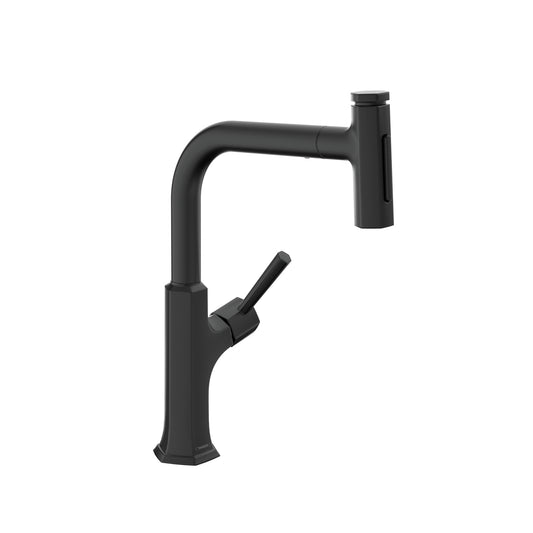 HANSGROHE 04855670 Matte Black Locarno Transitional Kitchen Faucet 1.75 GPM