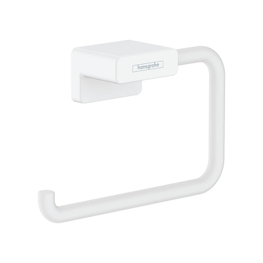 HANSGROHE 41771700 Matte White AddStoris Modern Roll Holder without Cover