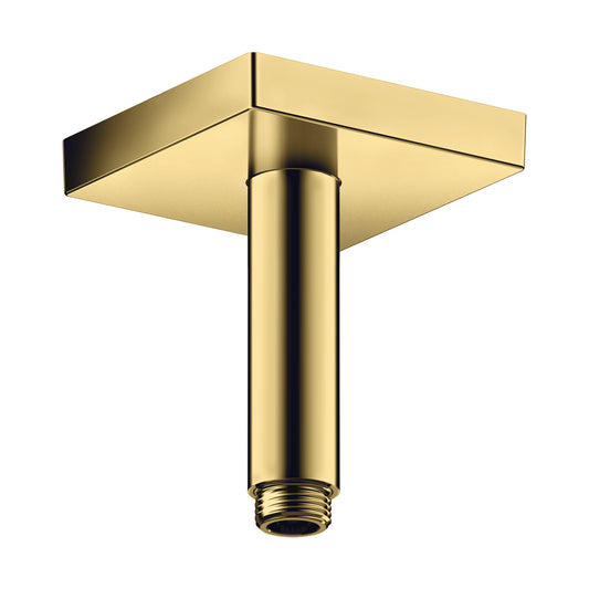 AXOR 26437991 ShowerSolutions Polished Gold Optic Extension Pipe for Ceiling Mount Square, 4"
