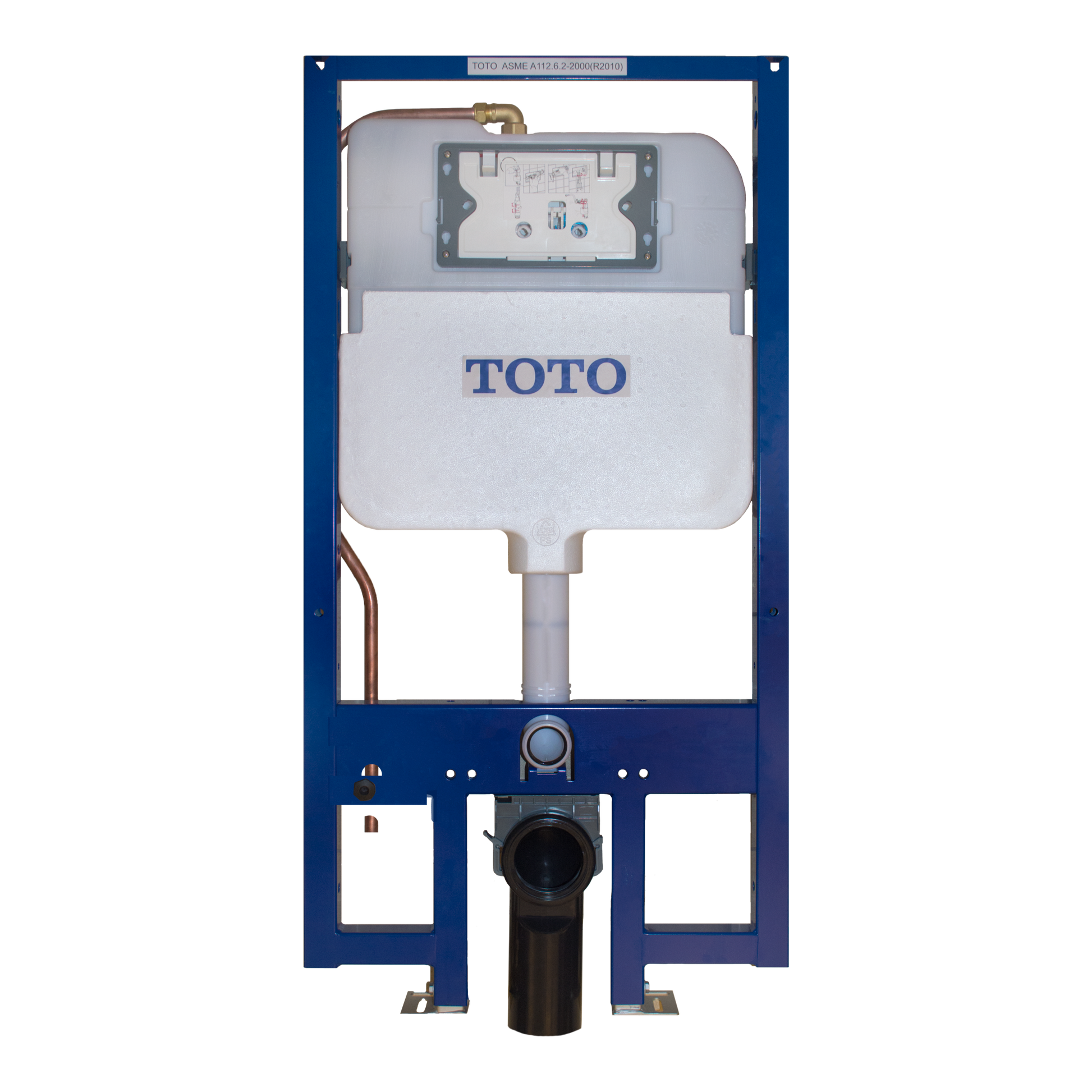 TOTO WT172M DuoFit In-Wall Toilet Tank with Dual-Max Dual-Flush 1.28 and 0.9 GPF System with Copper Supply - WT172M ,