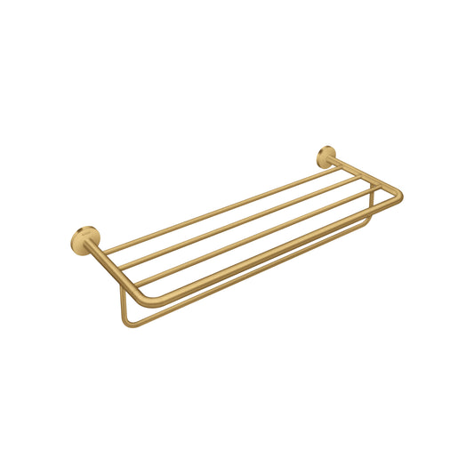 AXOR 42843250 Brushed Gold Optic Universal Circular Modern Towel Rack with Towel Holder