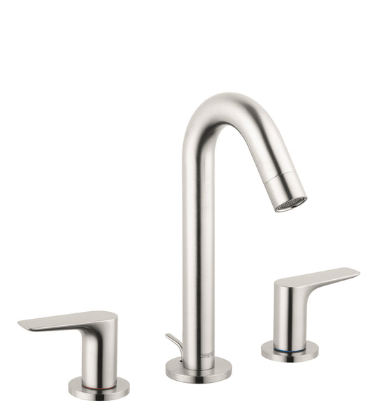 HANSGROHE 71533821 Brushed Nickel Logis Modern Widespread Bathroom Faucet 1.2 GPM