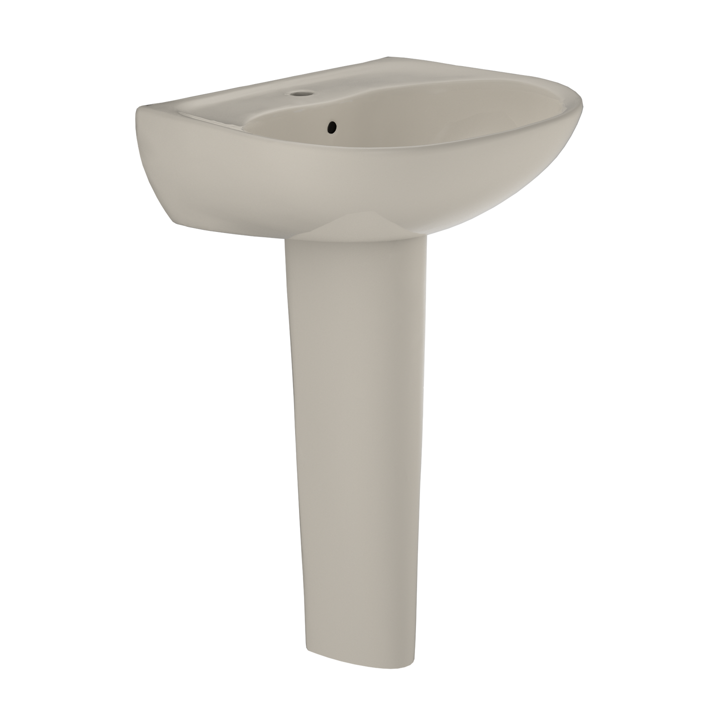 TOTO LPT241G#03 Supreme Oval Basin Pedestal Bathroom Sink with CeFiONtect for Single Hole Faucets , Bone