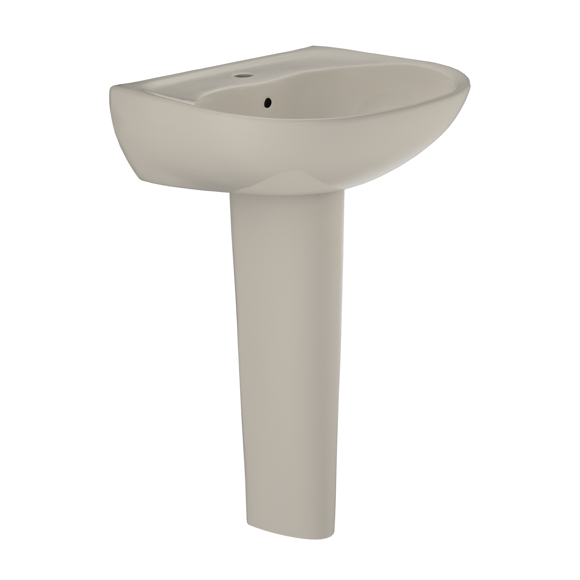 TOTO LPT241G#03 Supreme Oval Basin Pedestal Bathroom Sink with CeFiONtect for Single Hole Faucets , Bone