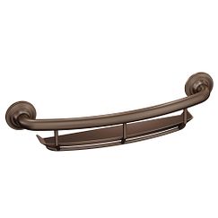 MOEN LR2356DOWB Grab Bar  16" Grab Bar With Corner Shelf Grab Bar With Accessories In Old World Bronze
