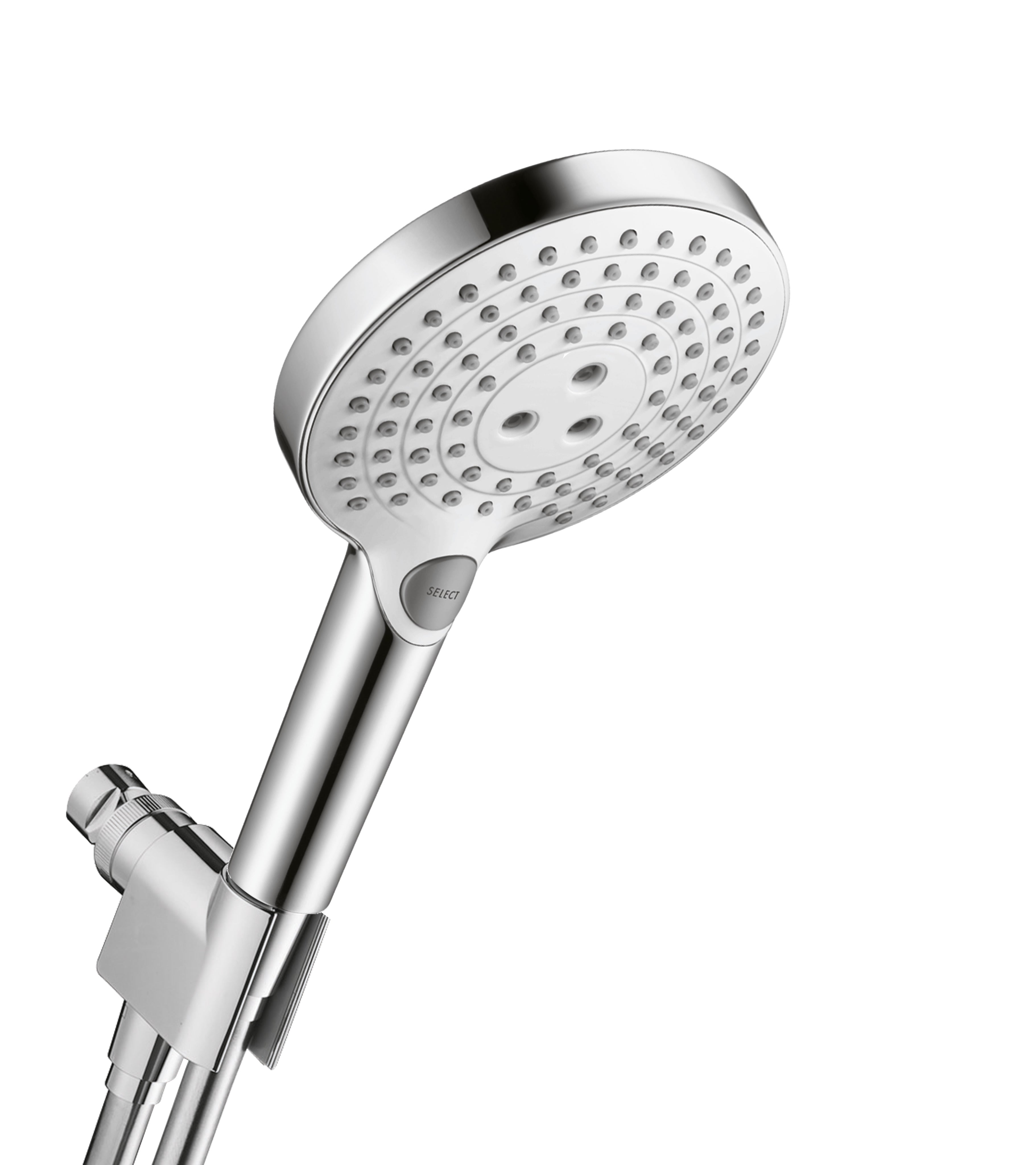 HANSGROHE 04542400 Raindance Select S Handshower Set 120 3-Jet, 2.5 GPM in White/Chrome