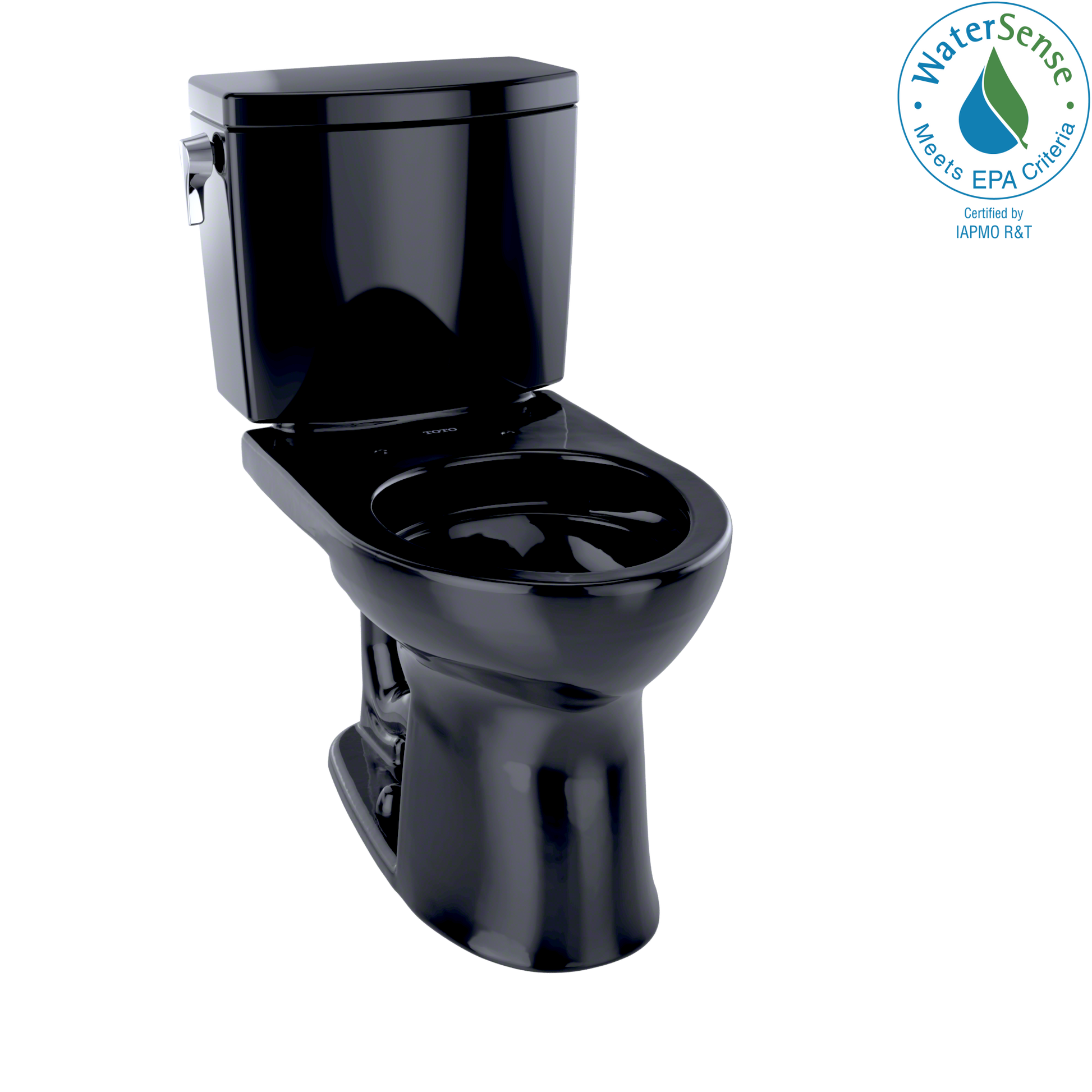 TOTO CST453CUF#51 Drake II 1G Two-Piece Round 1.0 GPF Universal Height Toilet , Ebony