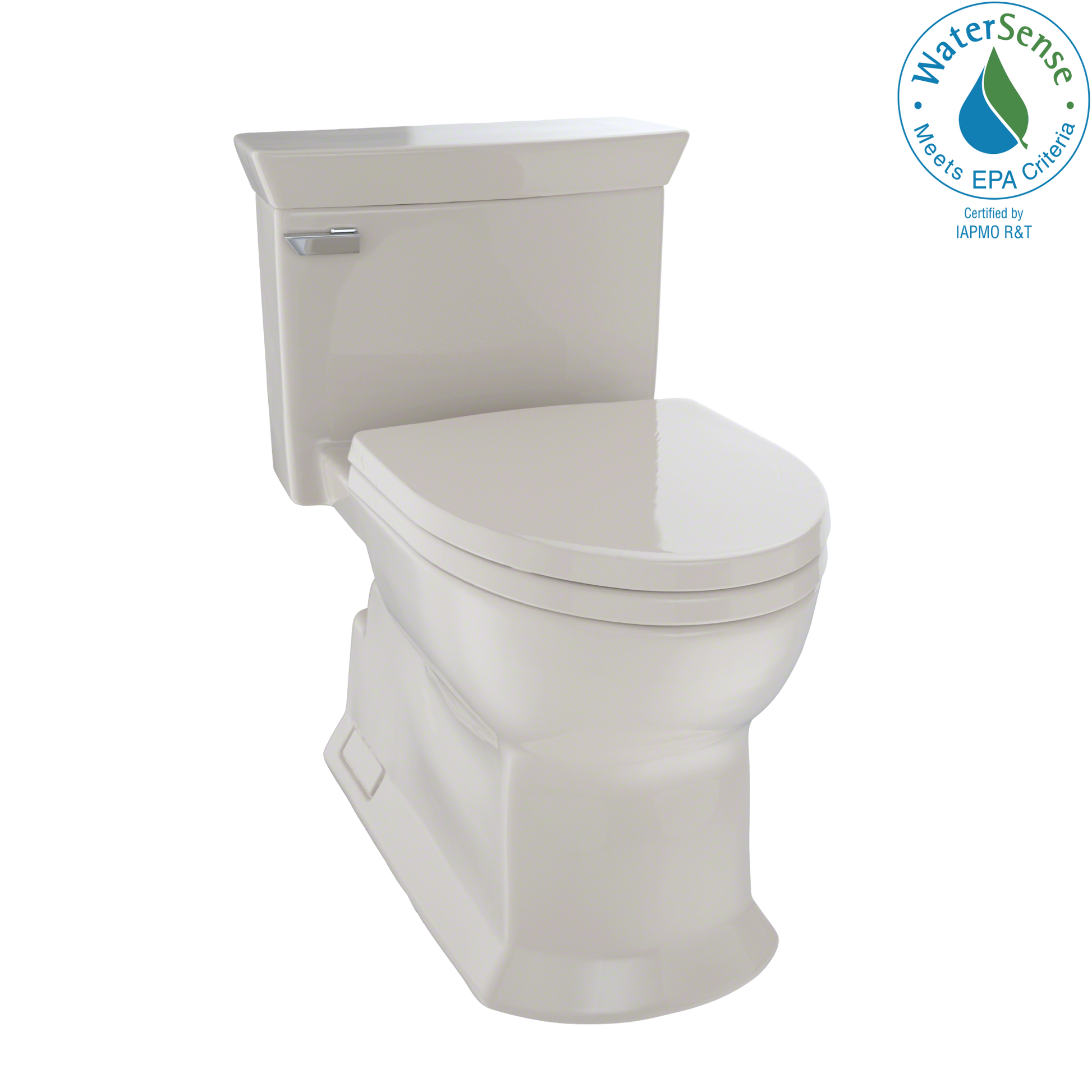 TOTO MS964214CEFG#03 Eco Soirée One Piece Elongated 1.28 GPF Universal Height Skirted Toilet with CEFIONTECT , Bone