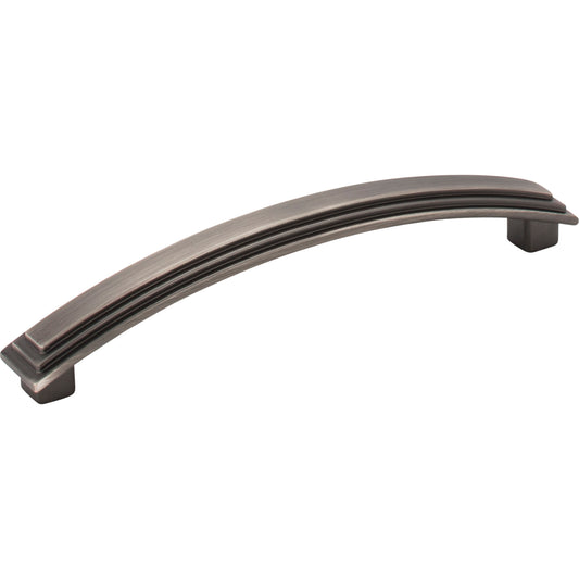 ELEMENTS 351-128BNBDL 128 mm Center-to-Center Brushed Pewter Arched Calloway Cabinet Pull