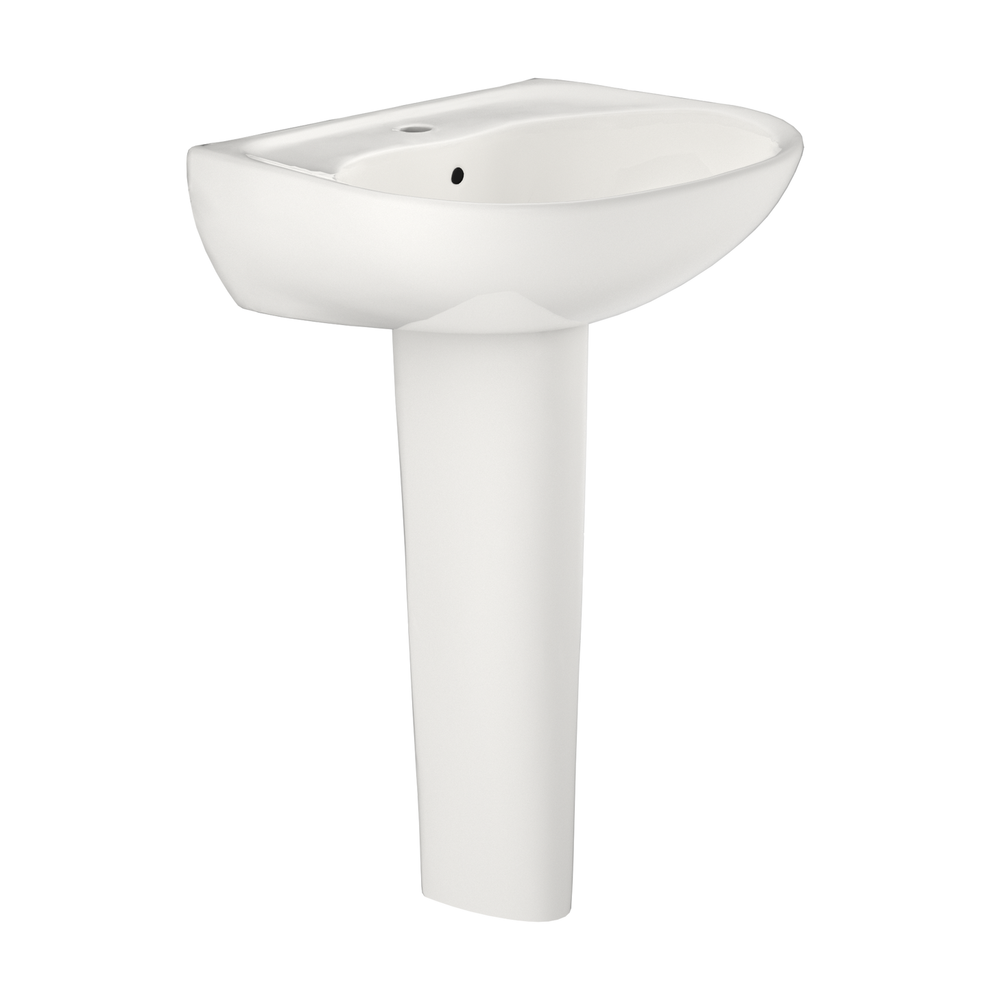 TOTO LPT241G#11 Supreme Oval Basin Pedestal Bathroom Sink with CeFiONtect for Single Hole Faucets , Colonial White