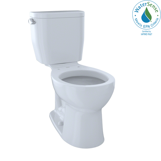 TOTO CST243EF#01 Entrada Two-Piece Round 1.28 GPF Universal Height Toilet , Cotton White