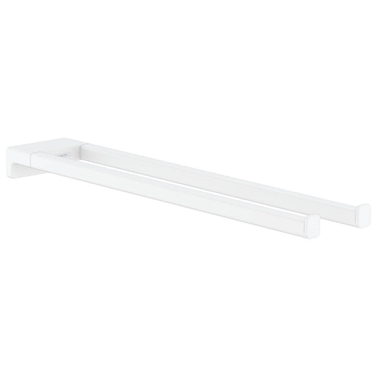 HANSGROHE 41770700 Matte White AddStoris Modern Towel Holder