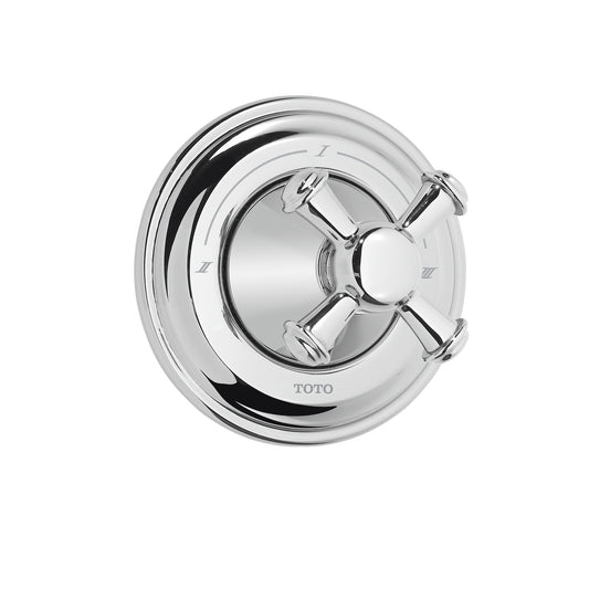 TOTO TS220XW#CP Vivian Cross Handle Three-Way Diverter Trim , Polished Chrome