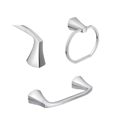 MOEN MY8793CH Lindor  Pivoting Paper Holder Towel Bar Towel Ring In Chrome