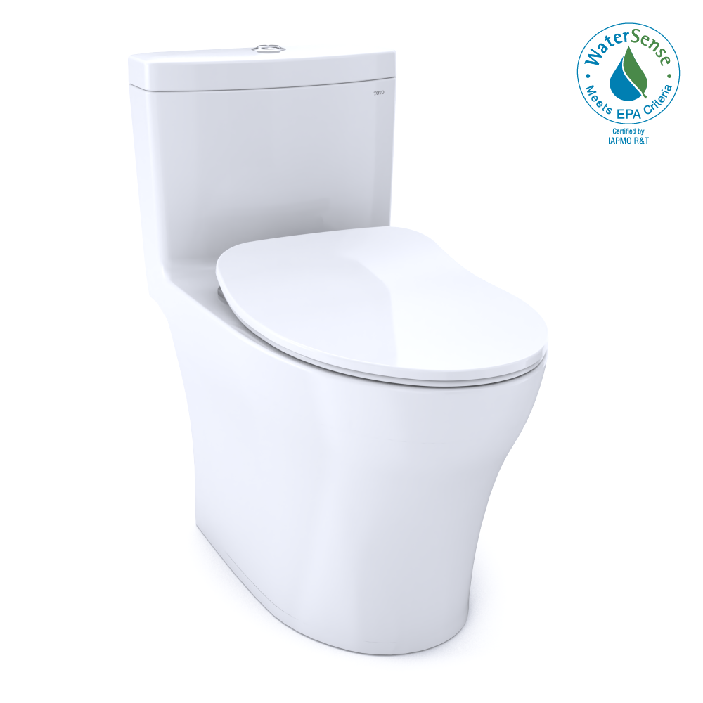 TOTO MS646234CEMFGN#01 Aquia IV One-Piece Elongated Dual Flush 1.28 and 0.9 GPF Universal Height , Cotton White