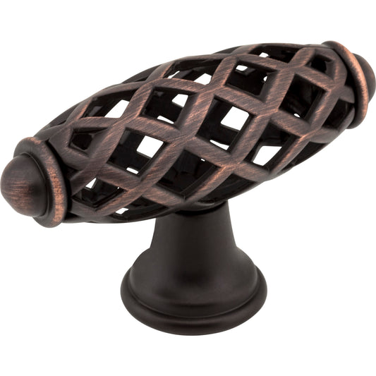 JEFFREY ALEXANDER 749DBAC 2-5/16" Overall Length Brushed Oil Rubbed Bronze Birdcage Tuscany Cabinet "T" Knob