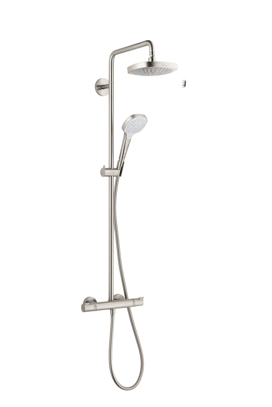 HANSGROHE 27257821 Brushed Nickel Croma Select E Modern Showerpipe 2 GPM