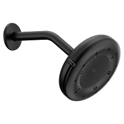 MOEN N400R0BL Quattro  Four-Function 6-1/2" Diameter Spray Head Rainshower In Matte Black