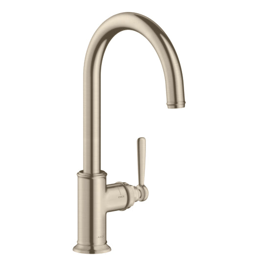 AXOR 16518821 Brushed Nickel Montreux Classic Single Hole Bathroom Faucet 1.2 GPM