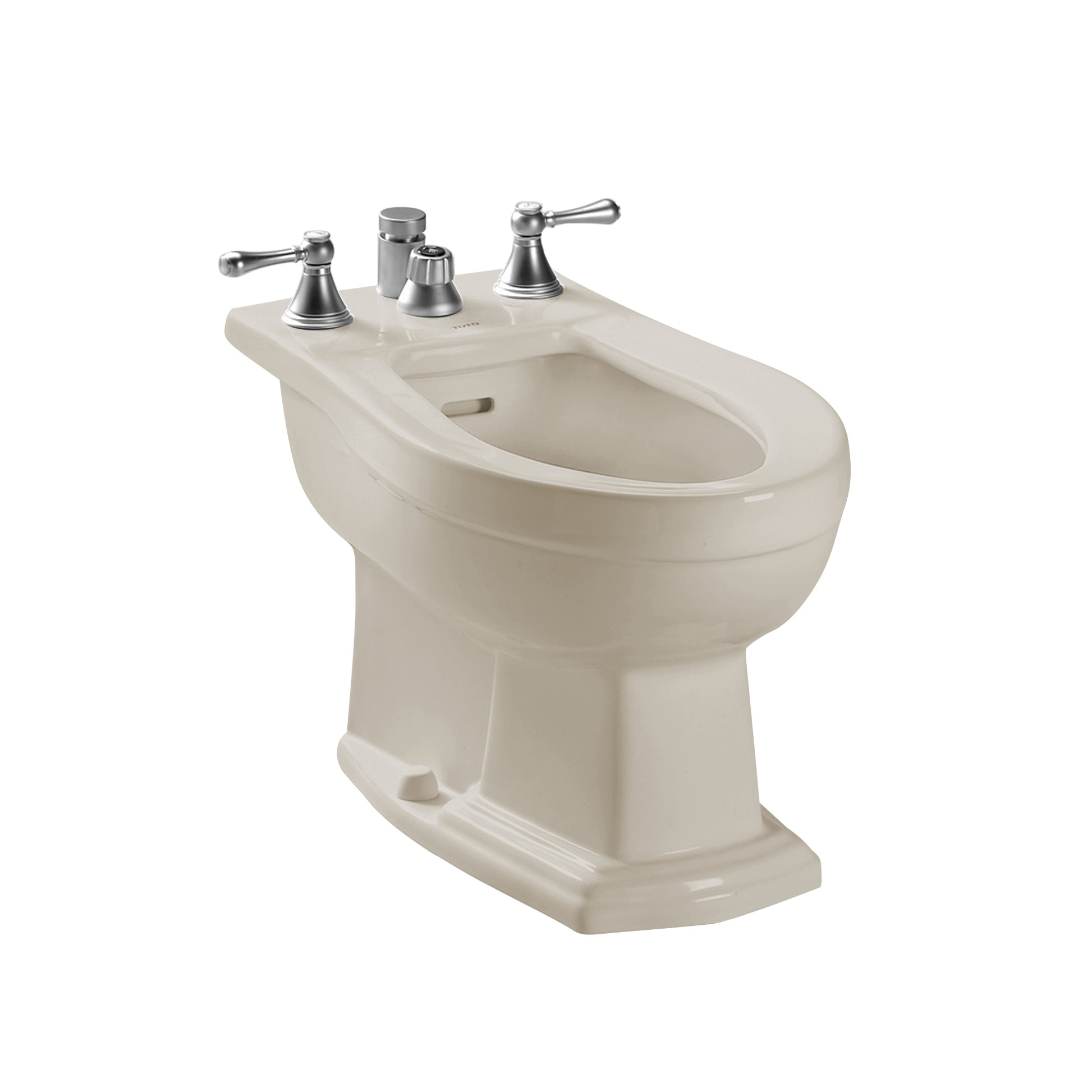 TOTO BT784B#12 Clayton Deck Mount Vertical Spray Flushing Rim Bidet , Sedona Beige