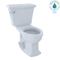 TOTO CST784EF#01 Eco Clayton Two-Piece Elongated 1.28 GPF Universal Height Toilet , Cotton White