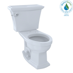 TOTO CST784EF#01 Eco Clayton Two-Piece Elongated 1.28 GPF Universal Height Toilet , Cotton White