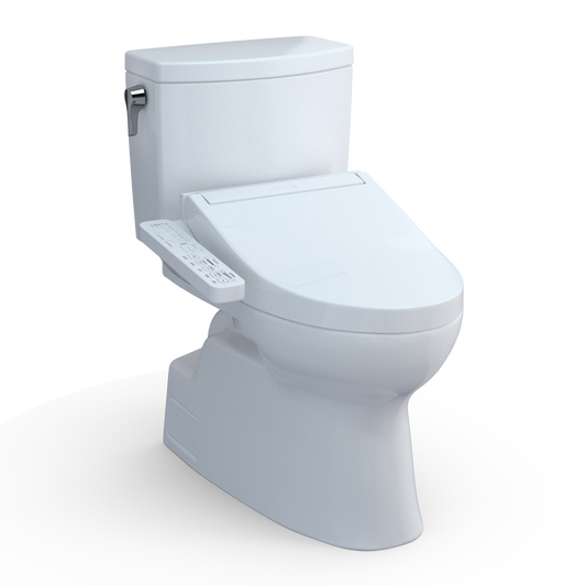 TOTO MW4743074CUFG#01 WASHLET+ Vespin II 1G Two-Piece Elongated 1.0 GPF Toilet and WASHLET+ C2 Bidet Seat , Cotton White