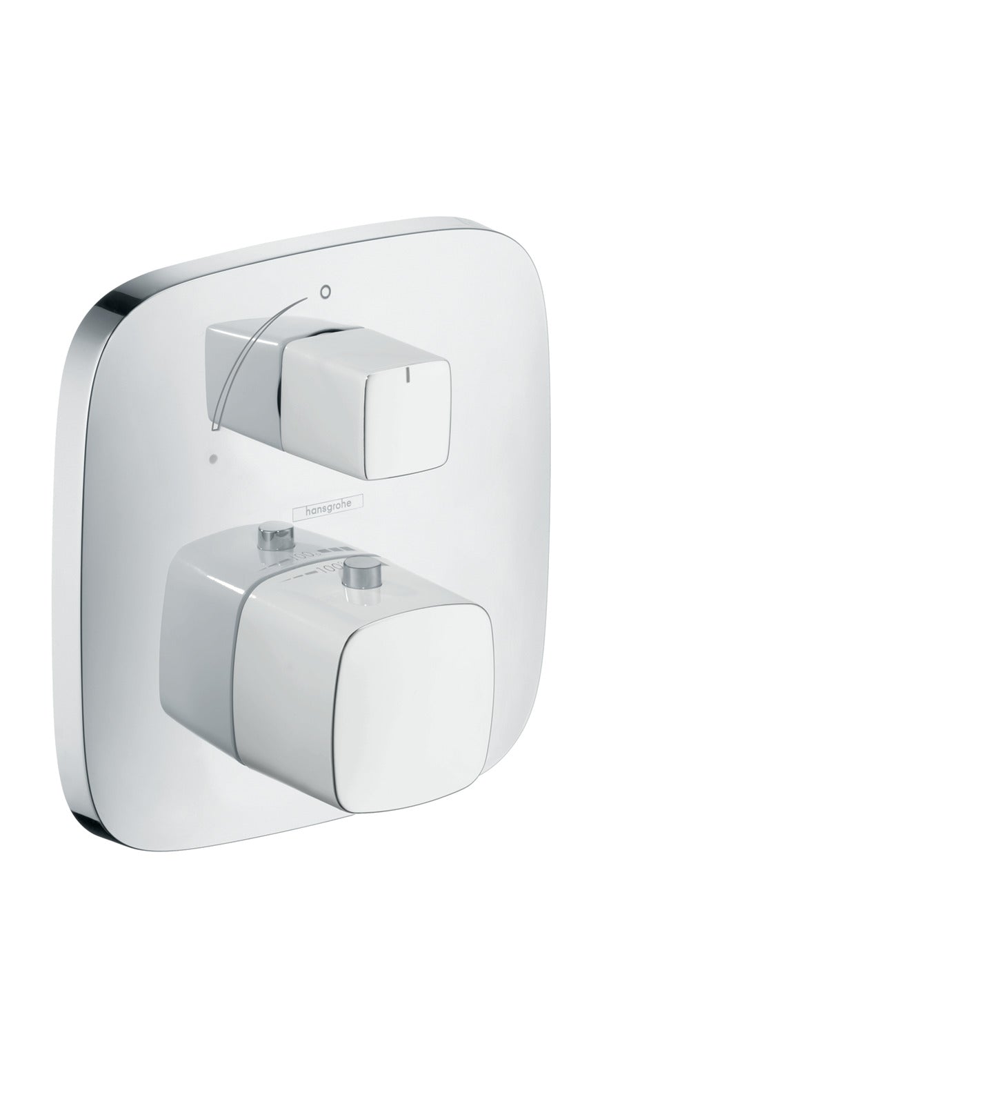 HANSGROHE 15775401 PuraVida Thermostatic Trim with Volume Control in White/Chrome