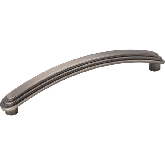 ELEMENTS 331-128BNBDL 128 mm Center-to-Center Brushed Pewter Arched Calloway Cabinet Pull