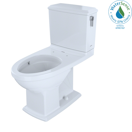 TOTO CST494CEMFRG#01 Connelly Two-Piece Elongated Dual-Max 1.28 and 0.9 GPF Universal Height Toilet with CEFIONTECT and Right Lever , Cotton White