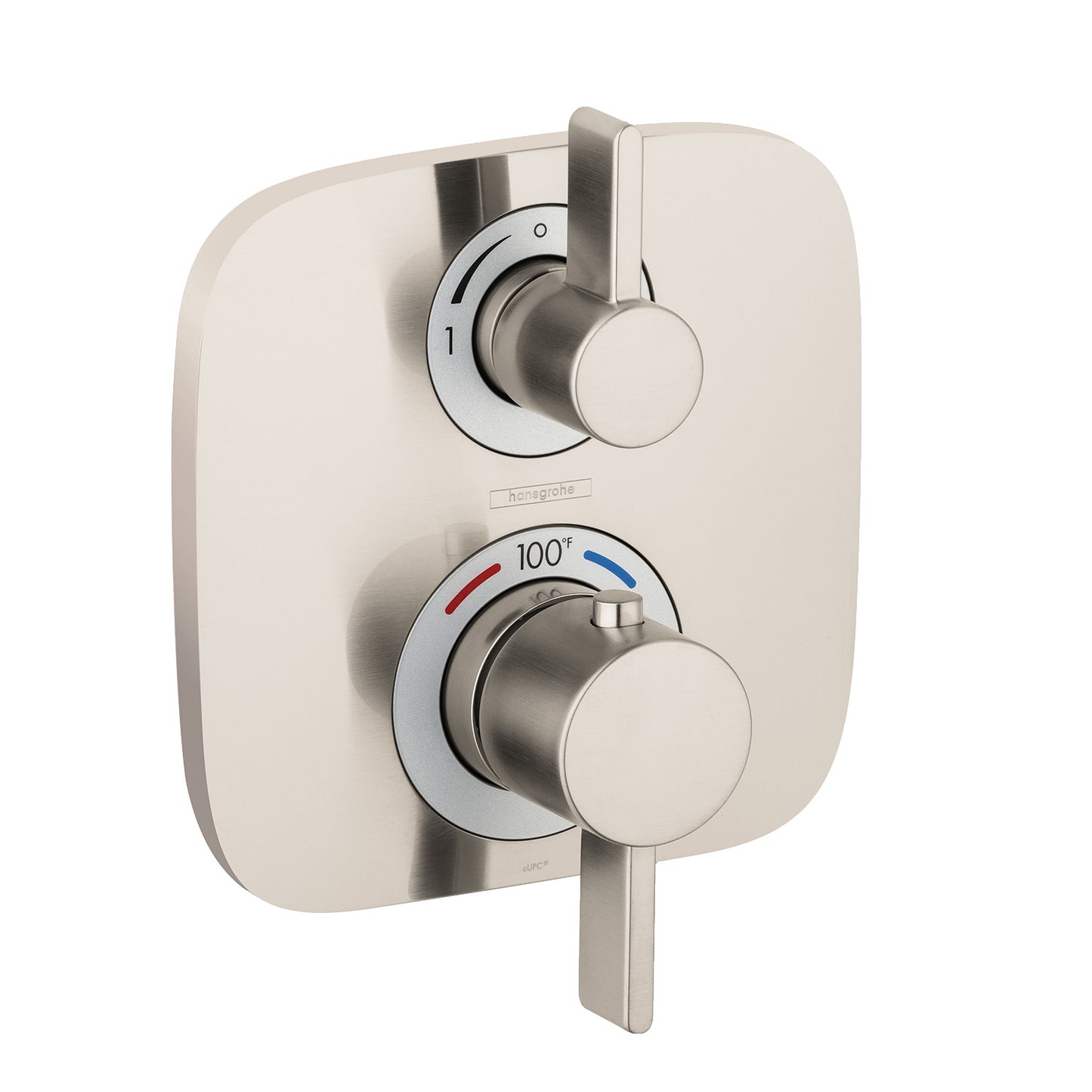 HANSGROHE 15708821 Brushed Nickel Ecostat E Modern Thermostatic Trim