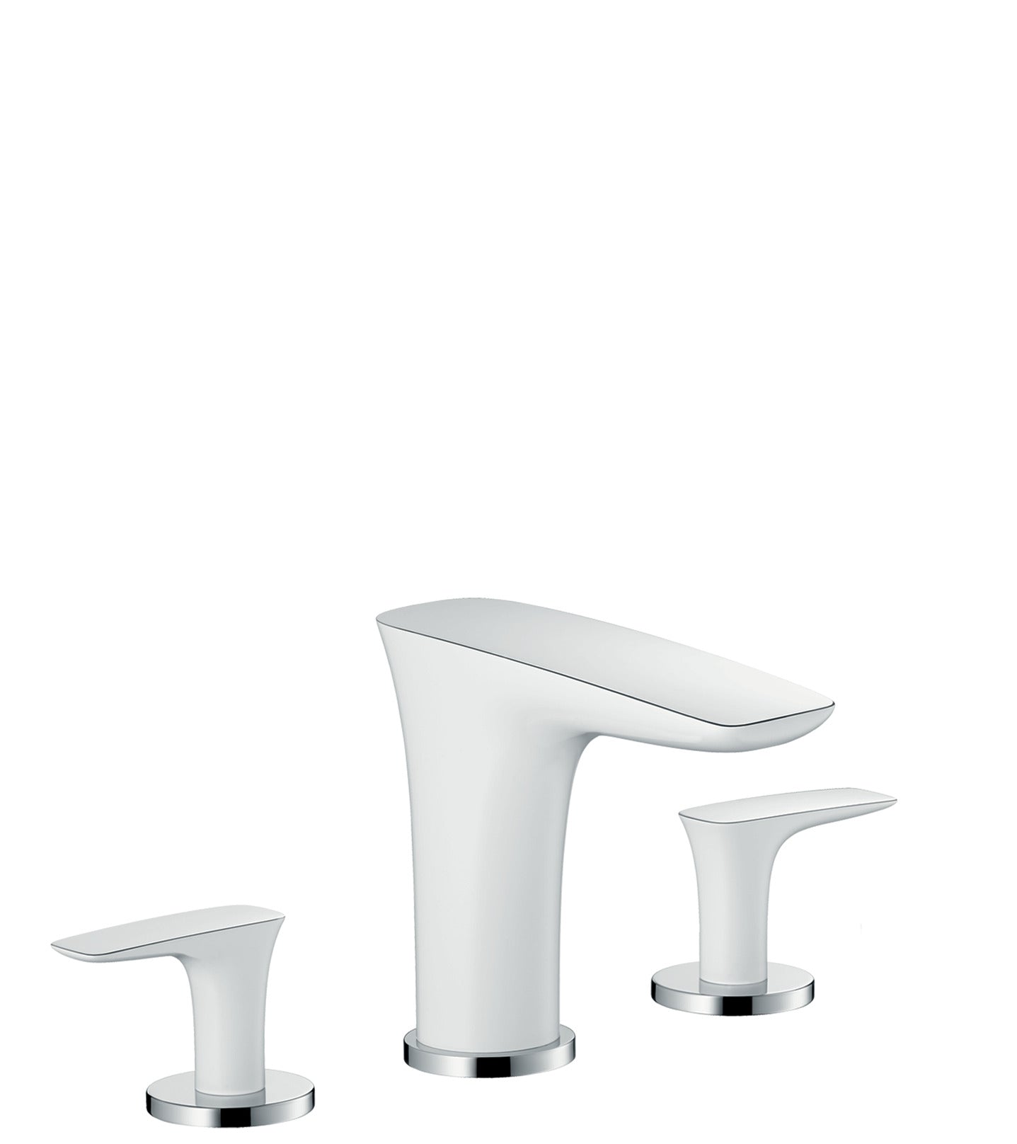 HANSGROHE 15440401 PuraVida 3-Hole Roman Tub Set Trim in White/Chrome