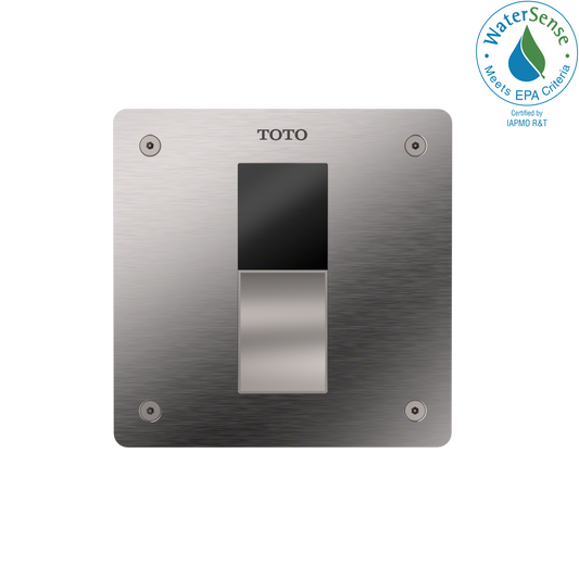 TOTO TET3UB33#SS ECOPOWER Touchless 1.0 GPF High-Efficiency Concealed Toilet Flushometer Valve for Back Spud with 4 x 4 Cover Plate , Stainless Steel