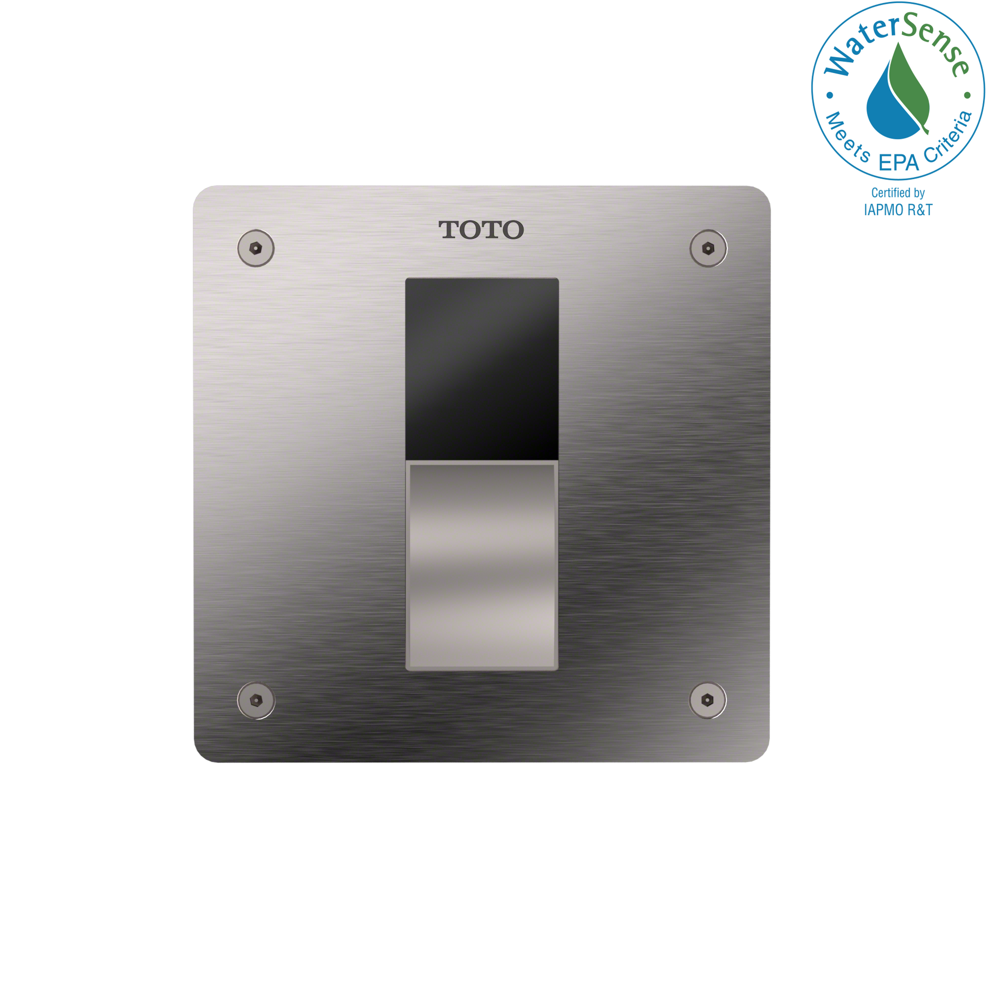 TOTO TET3UB#SS ECOPOWER Touchless 1.0 GPF High-Efficiency Concealed Toilet Flushometer Valve with 4 x 4 Inch Cover Plate , Stainless Steel