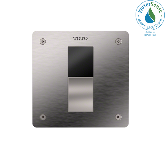 TOTO TET3UB#SS ECOPOWER Touchless 1.0 GPF High-Efficiency Concealed Toilet Flushometer Valve with 4 x 4 Inch Cover Plate , Stainless Steel