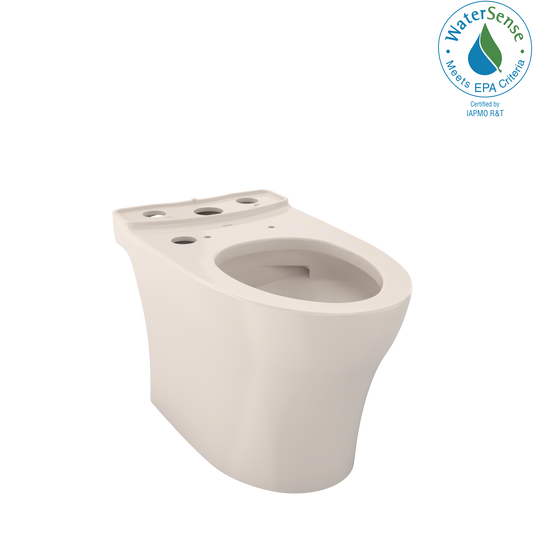 TOTO CT446CEFGNT40#12 Aquia IV Elongated Universal Height Skirted Toilet Bowl with CEFIONTECT , Sedona Beige