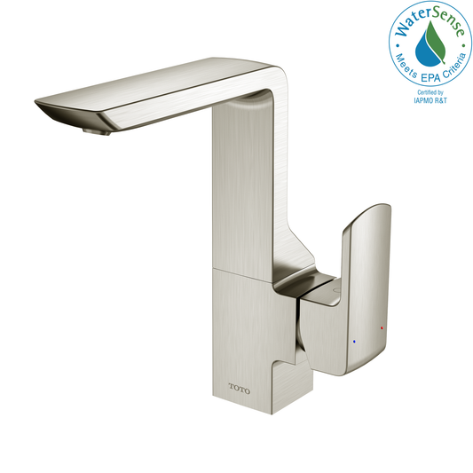 TOTO TLG02309U#BN GR Series 1.2 GPM Single Side Handle Bathroom Sink Faucet with COMFORT GLIDE Technology and Drain Assembly , Brushed Nickel