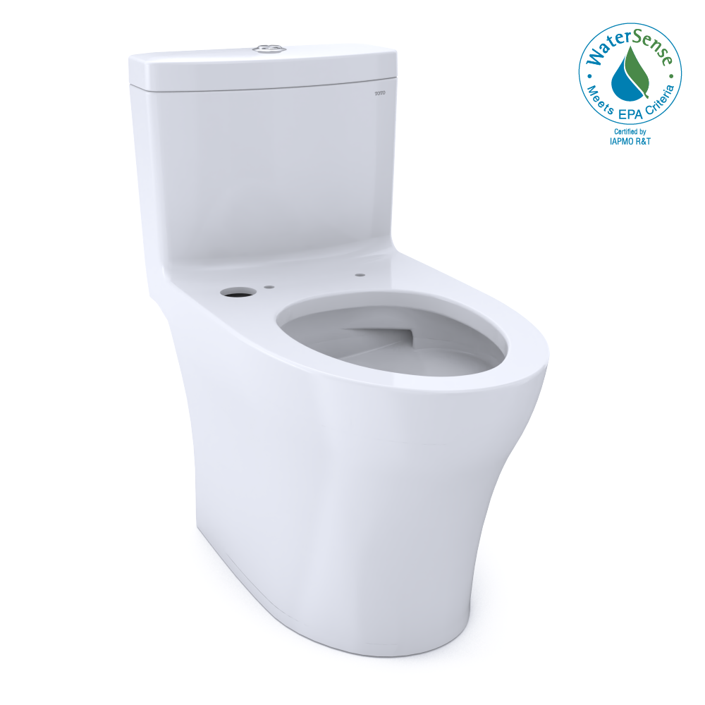 TOTO CST646CEMFGNAT40#01 Aquia IV One-Piece Elongated Dual Flush 1.28 and 0.9 GPF WASHLET+ and Auto Flush Ready Toilet with CEFIONTECT , Cotton White