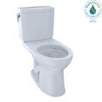 TOTO CST454CUFG#01 Drake II 1G Two-Piece Elongated 1.0 GPF Universal Height Toilet with CEFIONTECT , Cotton White