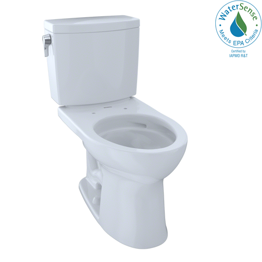 TOTO CST454CUFG#01 Drake II 1G Two-Piece Elongated 1.0 GPF Universal Height Toilet with CEFIONTECT , Cotton White