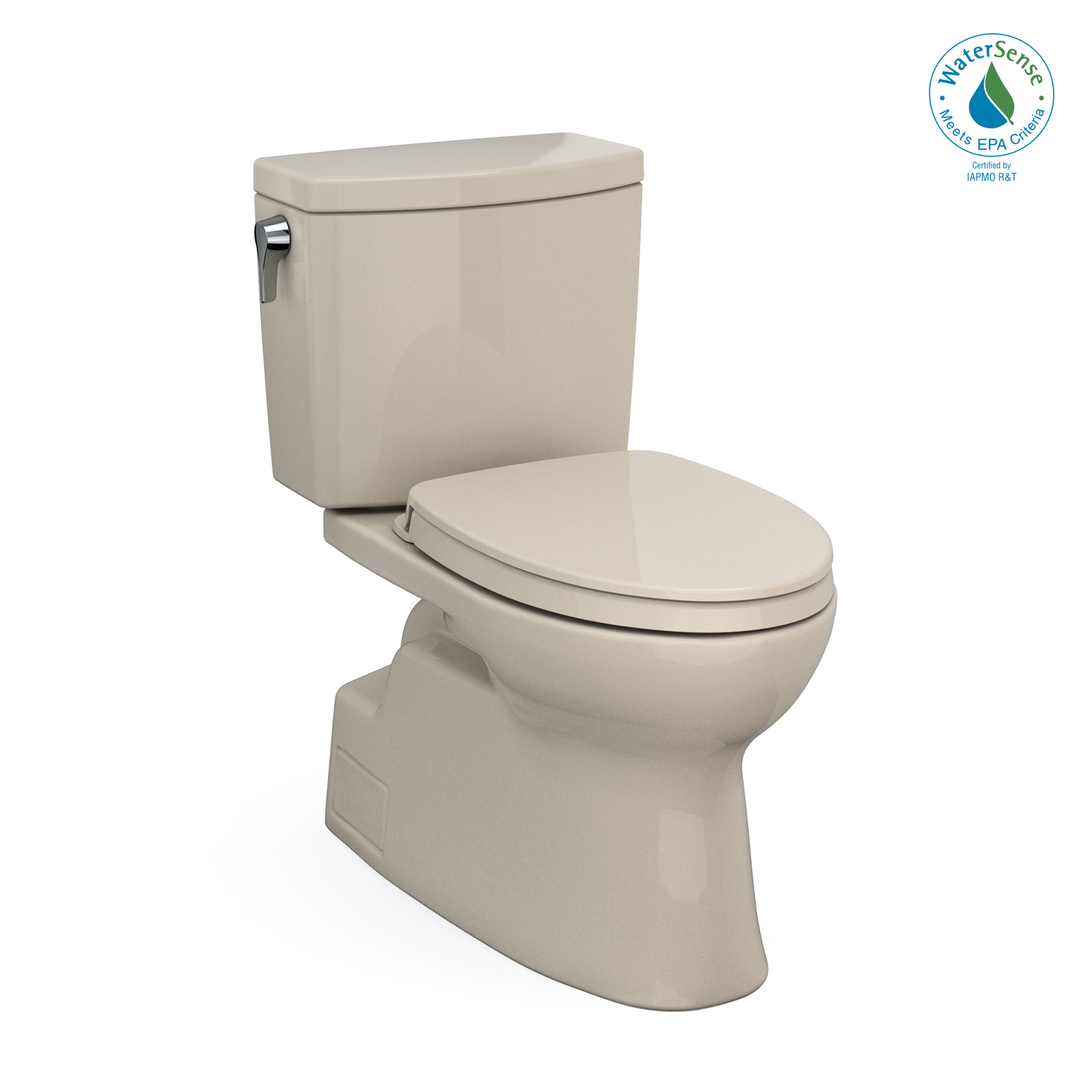 TOTO MS474124CUFG#03 Vespin II 1G Two-Piece Elongated 1.0 GPF Universal Height Toilet with CEFIONTECT and SS124 SoftClose Seat , Bone