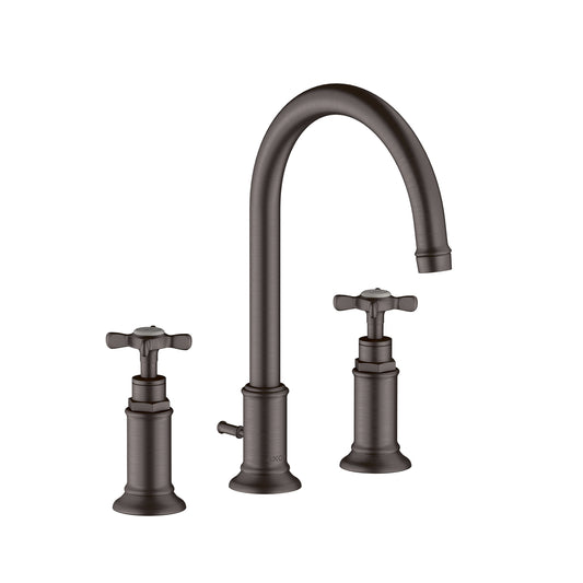 AXOR 16513341 Brushed Black Chrome Montreux Traditional Widespread Bathroom Faucet 1.2 GPM