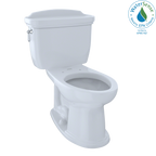 TOTO CST754EF#01 Eco Dartmouth Two-Piece Elongated 1.28 GPF Universal Height Toilet , Cotton White