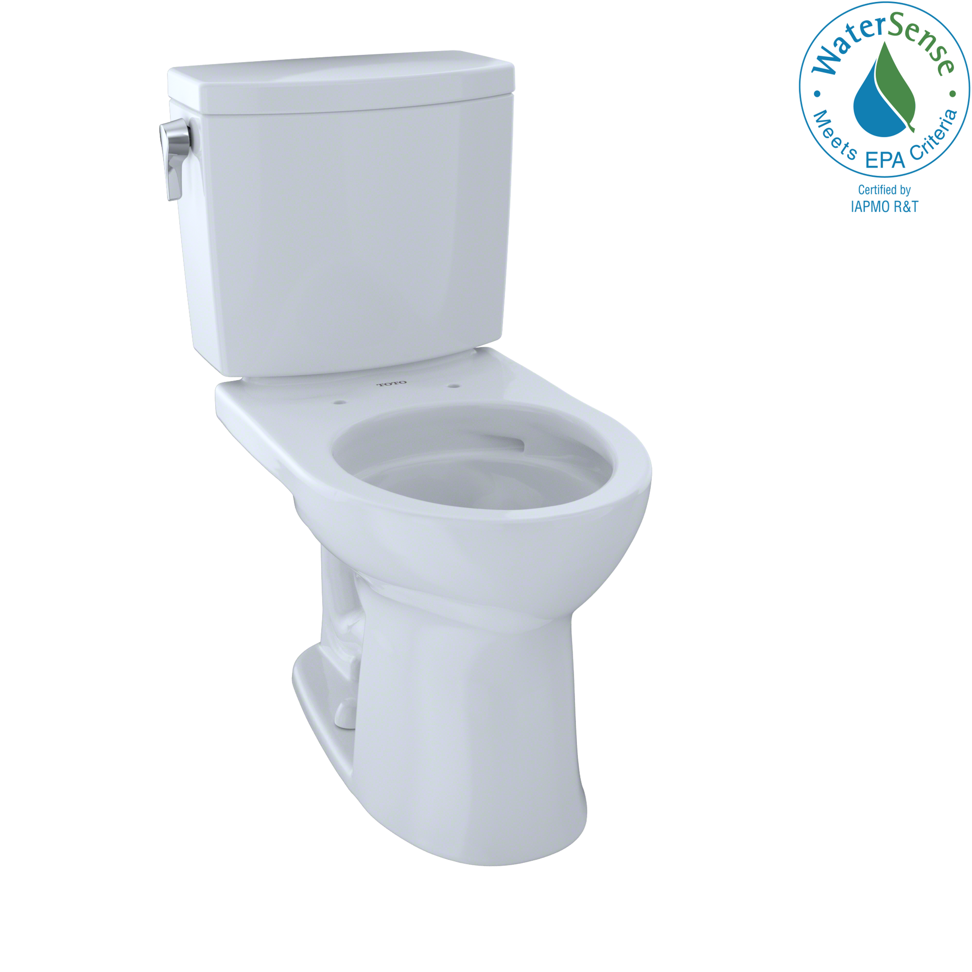 TOTO CST453CUFG#01 Drake II 1G Two-Piece Round 1.0 GPF Universal Height Toilet with CEFIONTECT , Cotton White