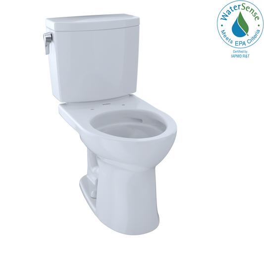 TOTO CST453CUFG#01 Drake II 1G Two-Piece Round 1.0 GPF Universal Height Toilet with CEFIONTECT , Cotton White