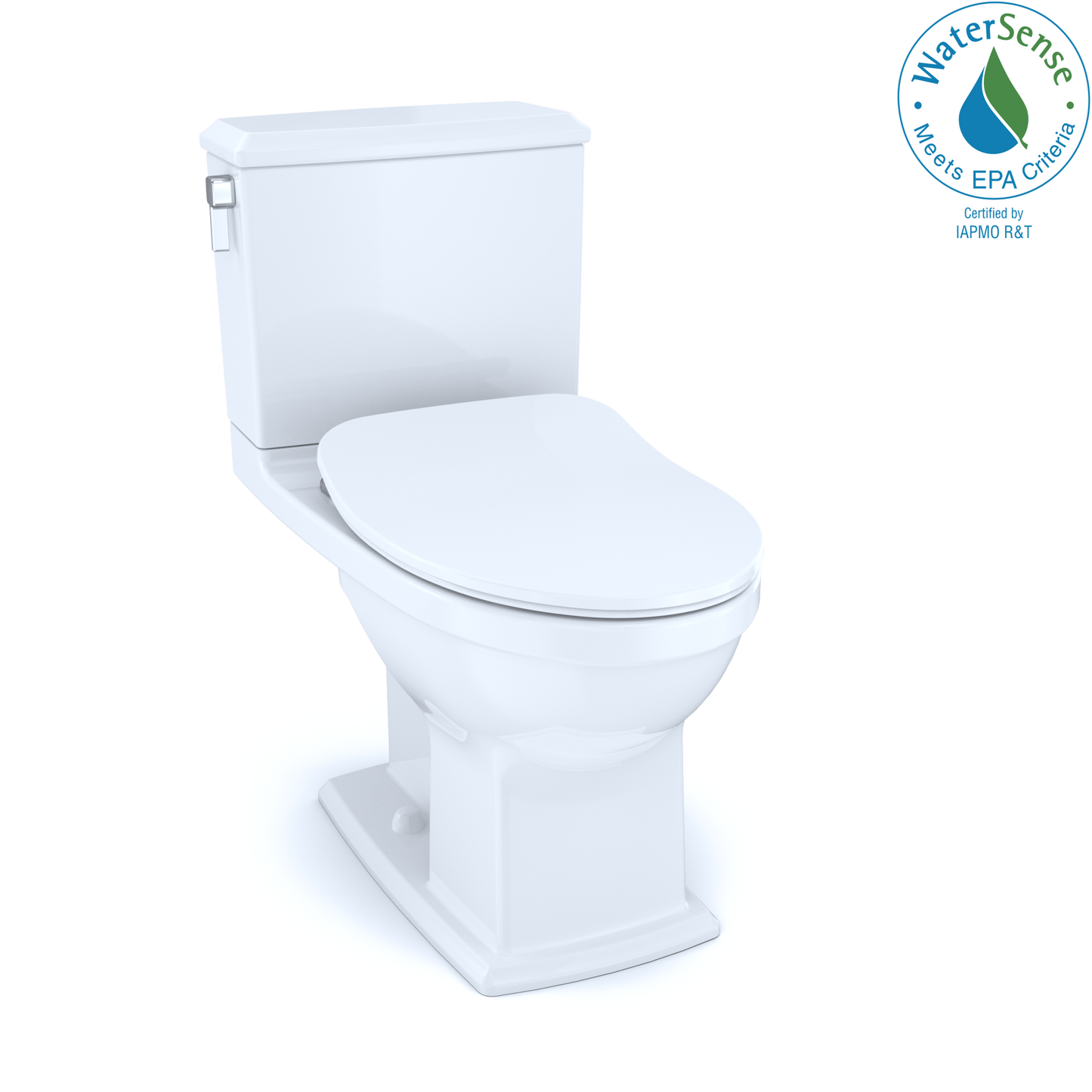 TOTO MS494234CEMFG#01 Connelly Two-Piece Elongated Dual Flush 1.28 and 0.9 GPF Toilet with CEFIONTECT , Cotton White