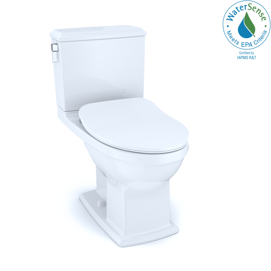 TOTO MS494234CEMFG#01 Connelly Two-Piece Elongated Dual Flush 1.28 and 0.9 GPF Toilet with CEFIONTECT , Cotton White