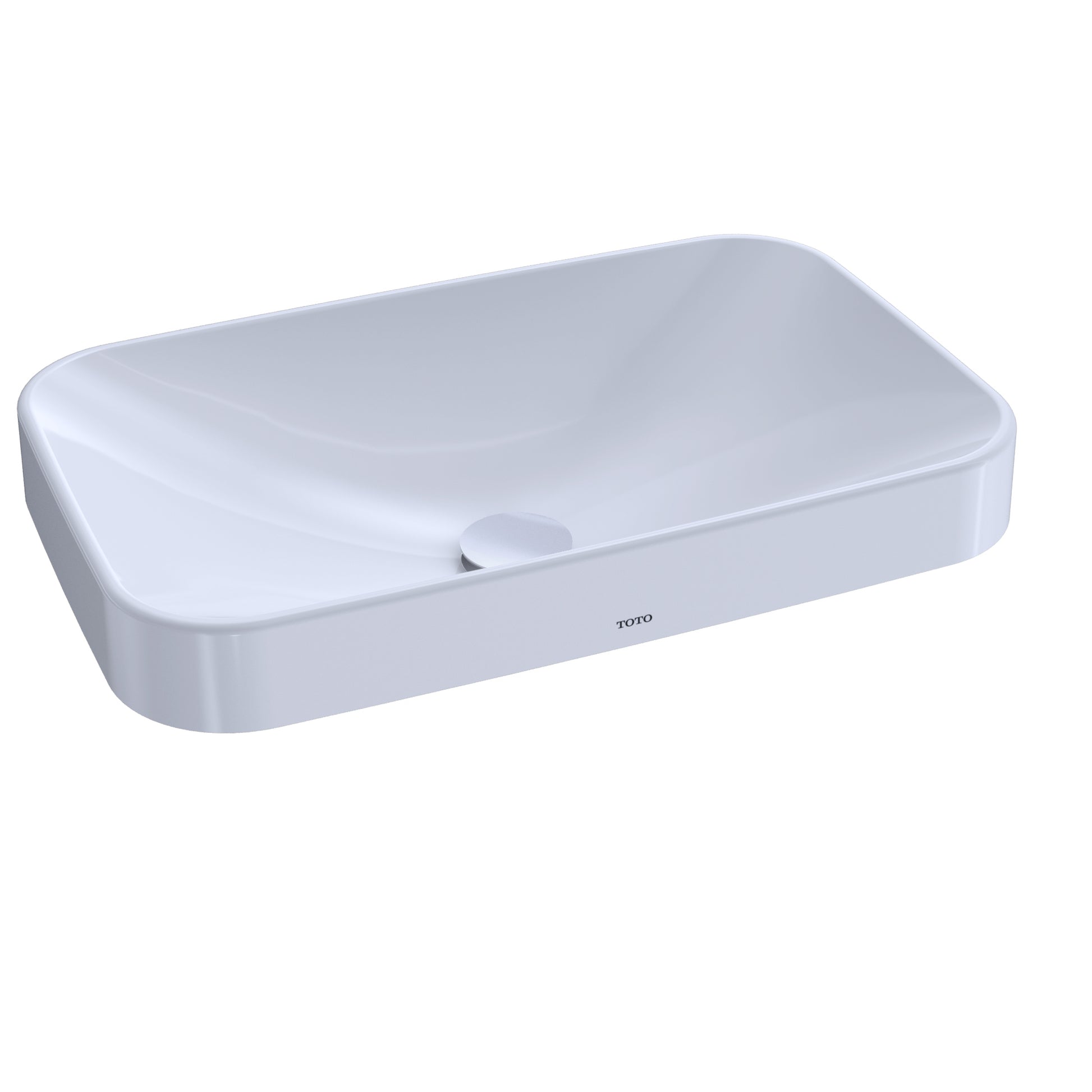 TOTO LT426G#01 Arvina Rectangular 23" Vessel Bathroom Sink with CEFIONTECT , Cotton White