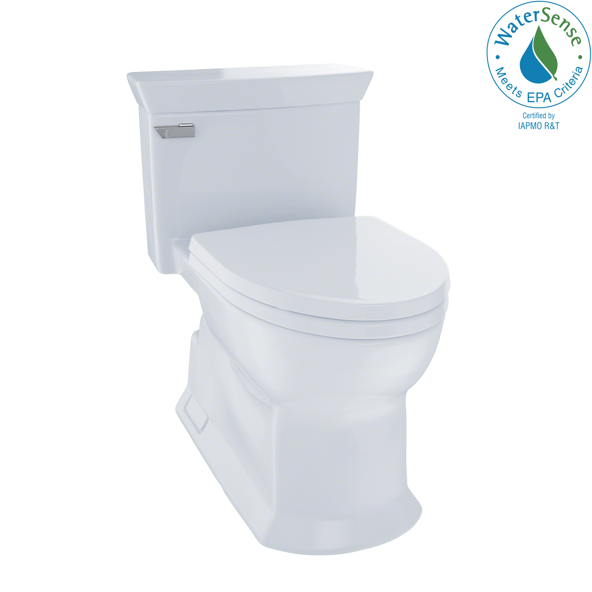 TOTO MS964214CEFG#01 Eco Soiree One Piece Elongated 1.28 GPF Universal Height Skirted Toilet with CEFIONTECT , Cotton White